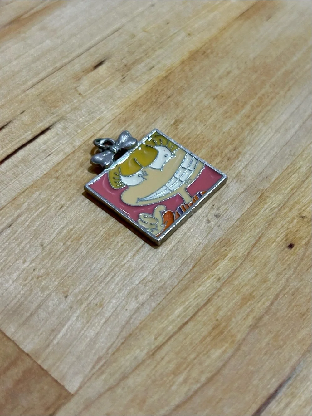 Vintage 1997 Rugrats Angelica Enamel Charm for Necklace Nickelodeon Retro